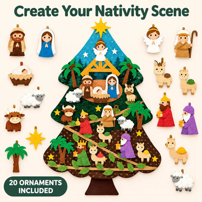 Nativity Felt Christmas Tree