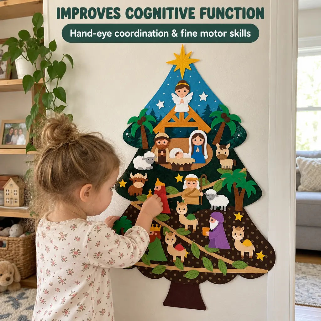 Nativity Felt Christmas Tree