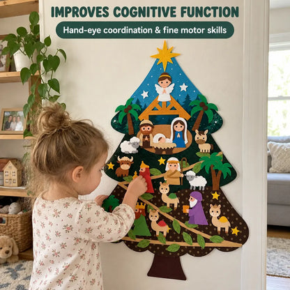 Nativity Felt Christmas Tree