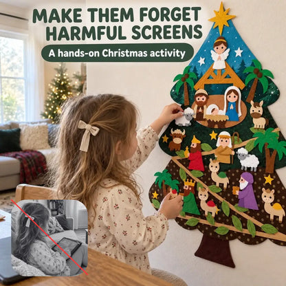 Nativity Felt Christmas Tree