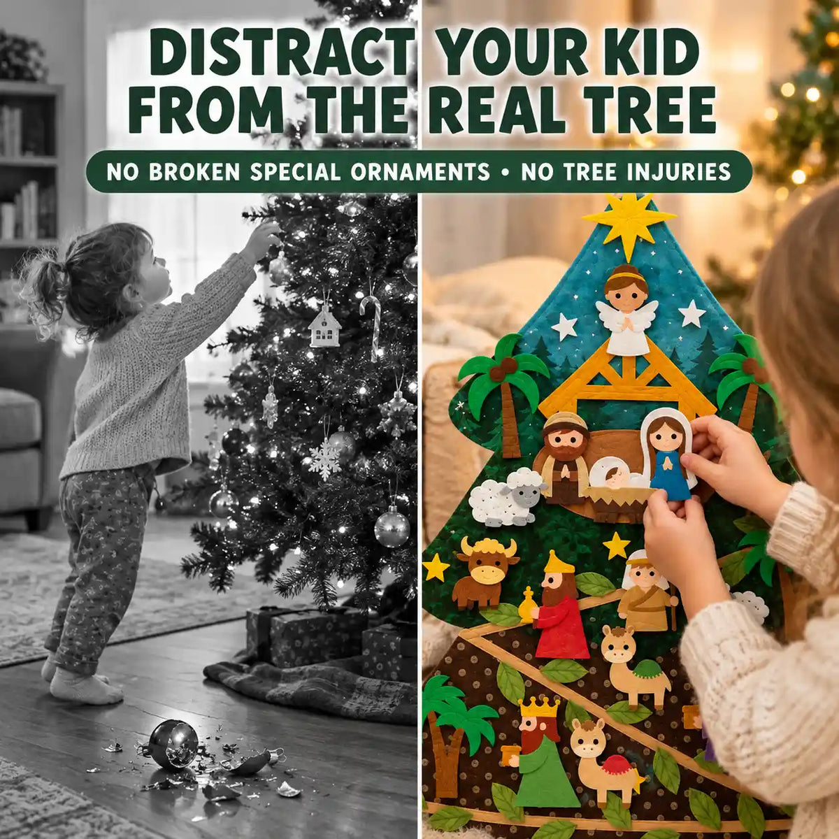 Nativity Felt Christmas Tree