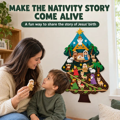 Nativity Felt Christmas Tree