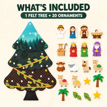 Nativity Felt Christmas Tree